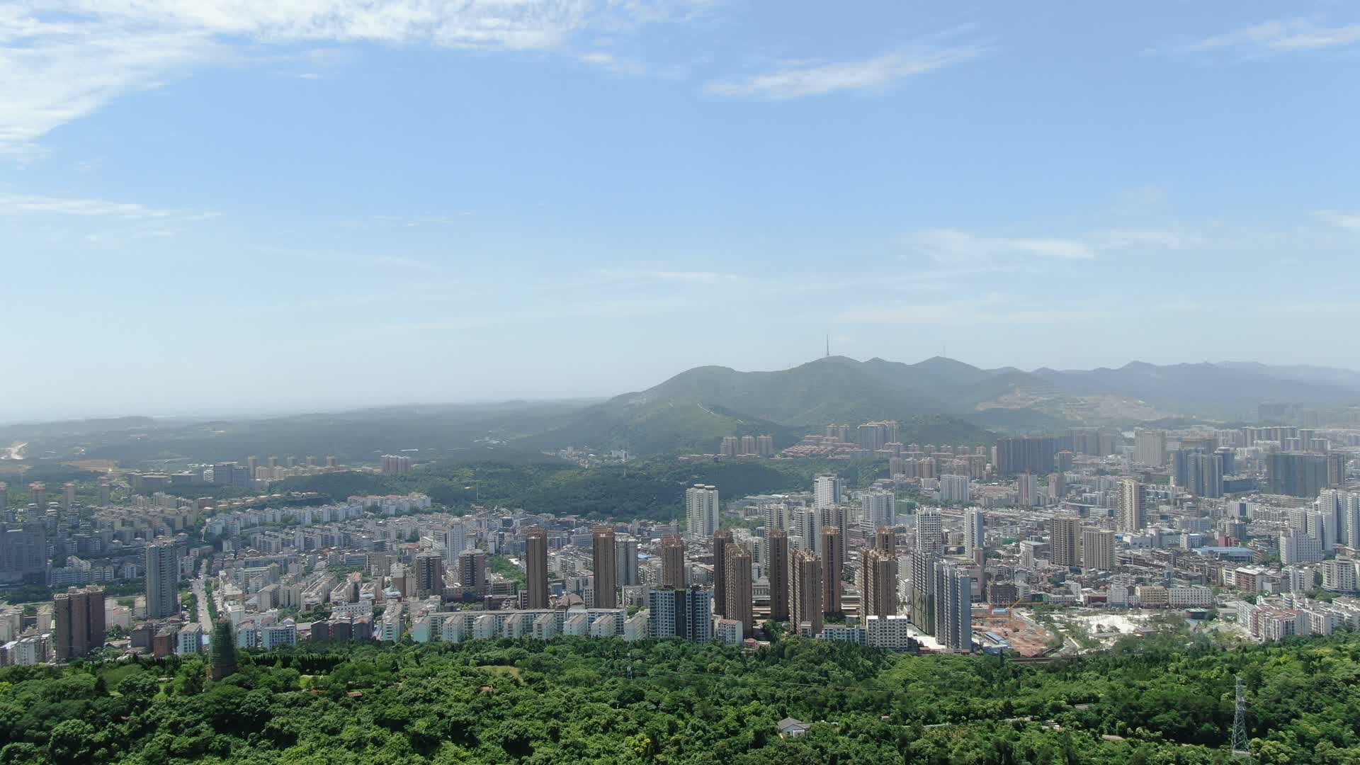 荆门市高空航拍视频视频的预览图