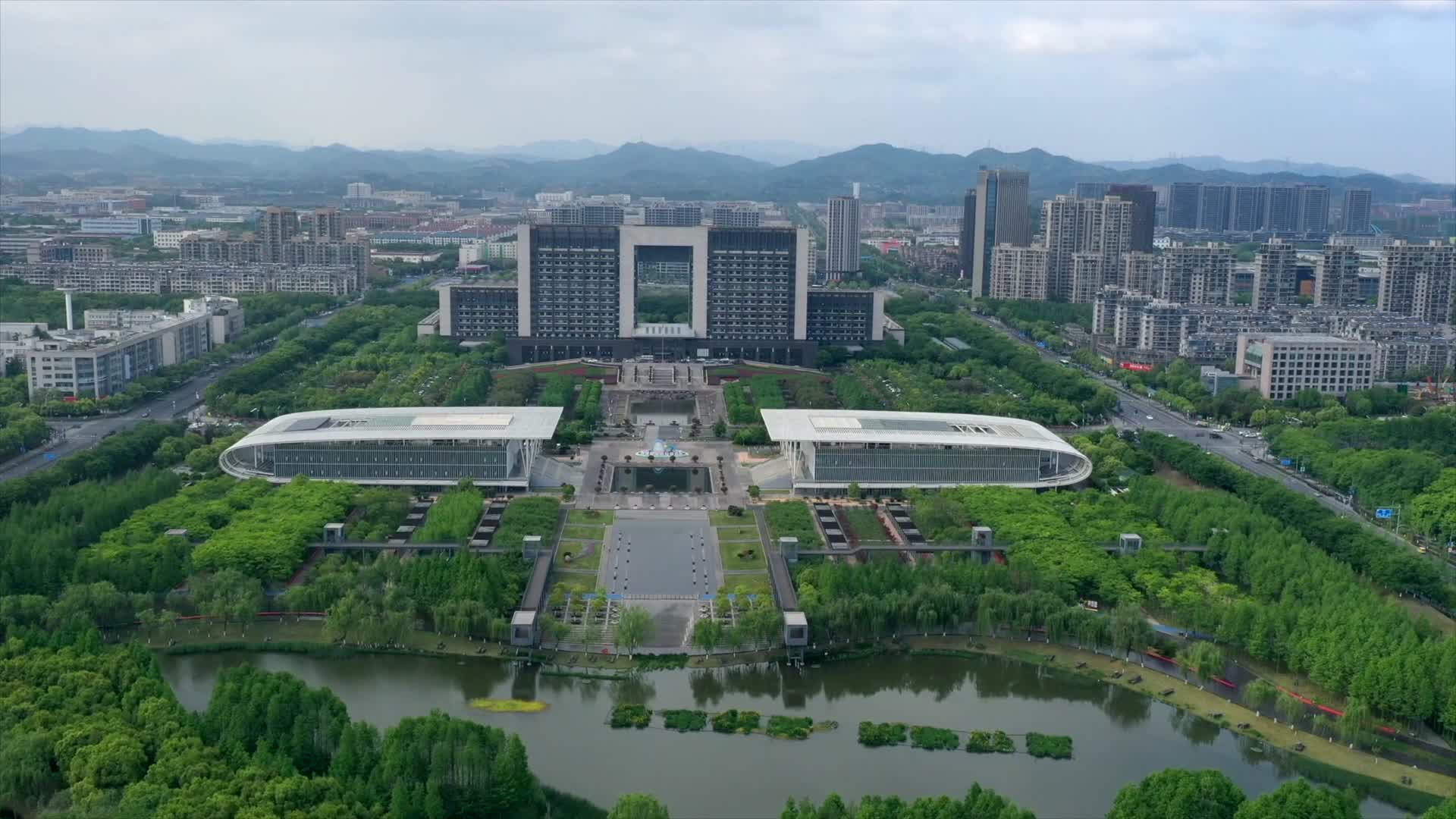 合集德清县政府大楼合集延时视频的预览图