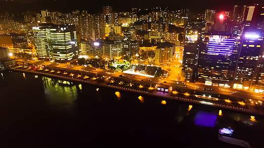 航拍城市夜景视频的预览图