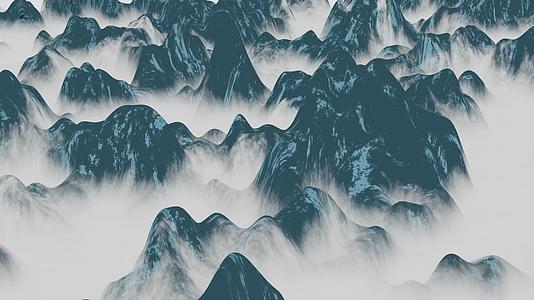 中国风水墨背景山水视频的预览图