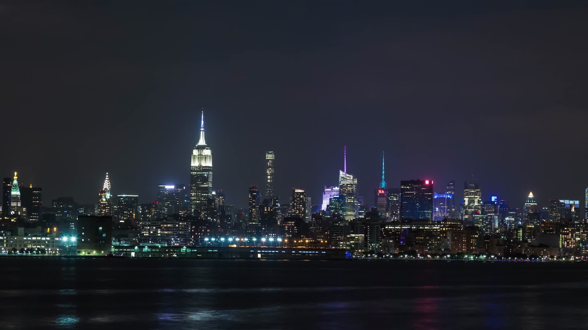 4K城市隔岸夜景视频的预览图