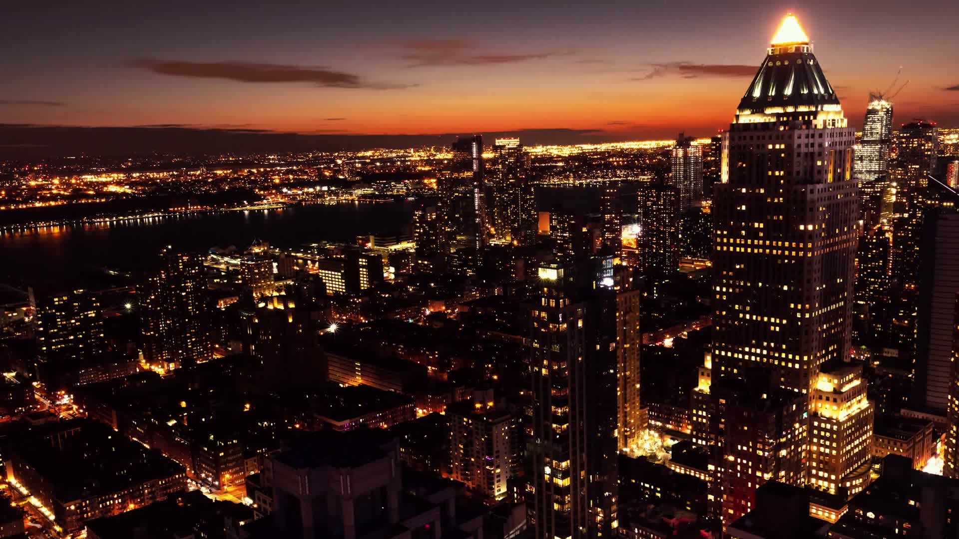 4K城市交通夜景6视频的预览图