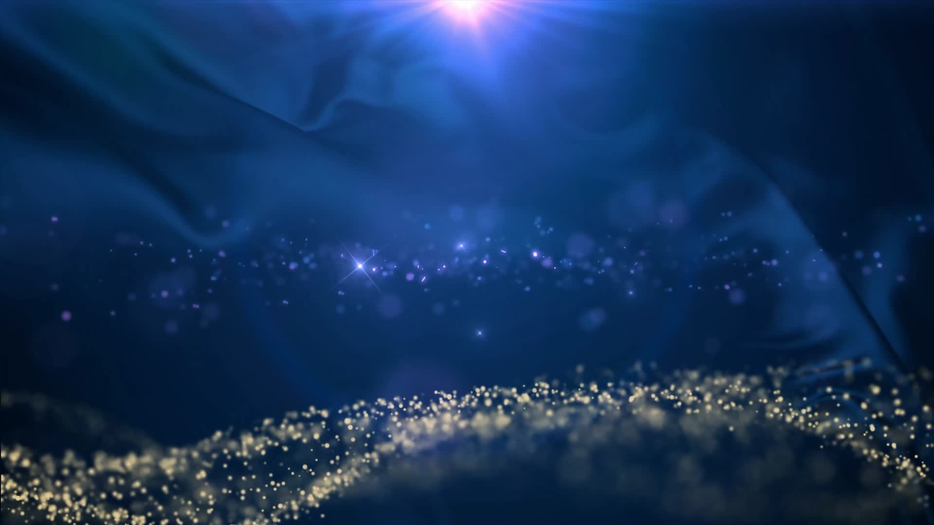 蓝色背景金沙粒子循环视频的预览图