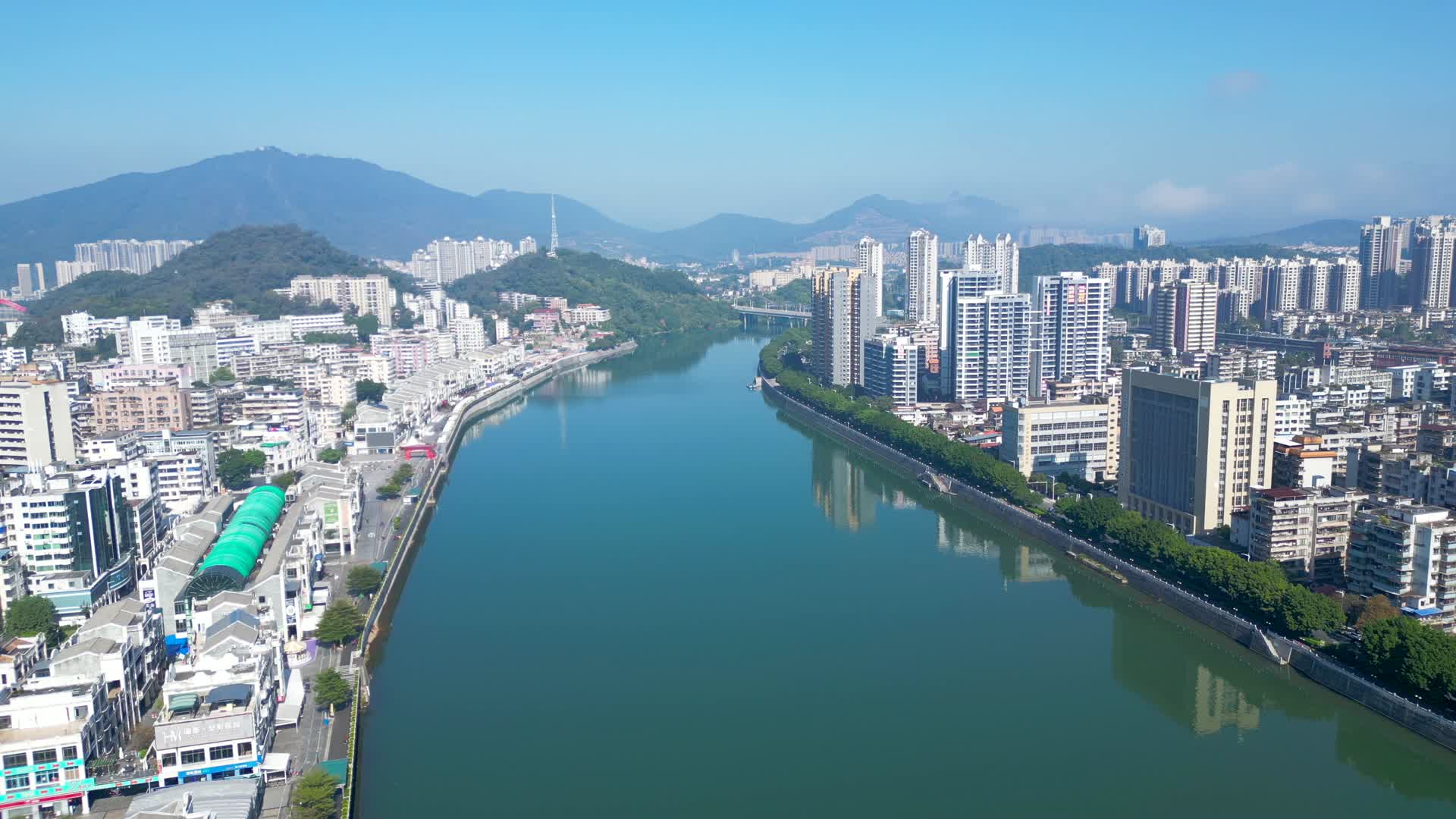 广东韶关城市浈江区航拍4K60视频的预览图