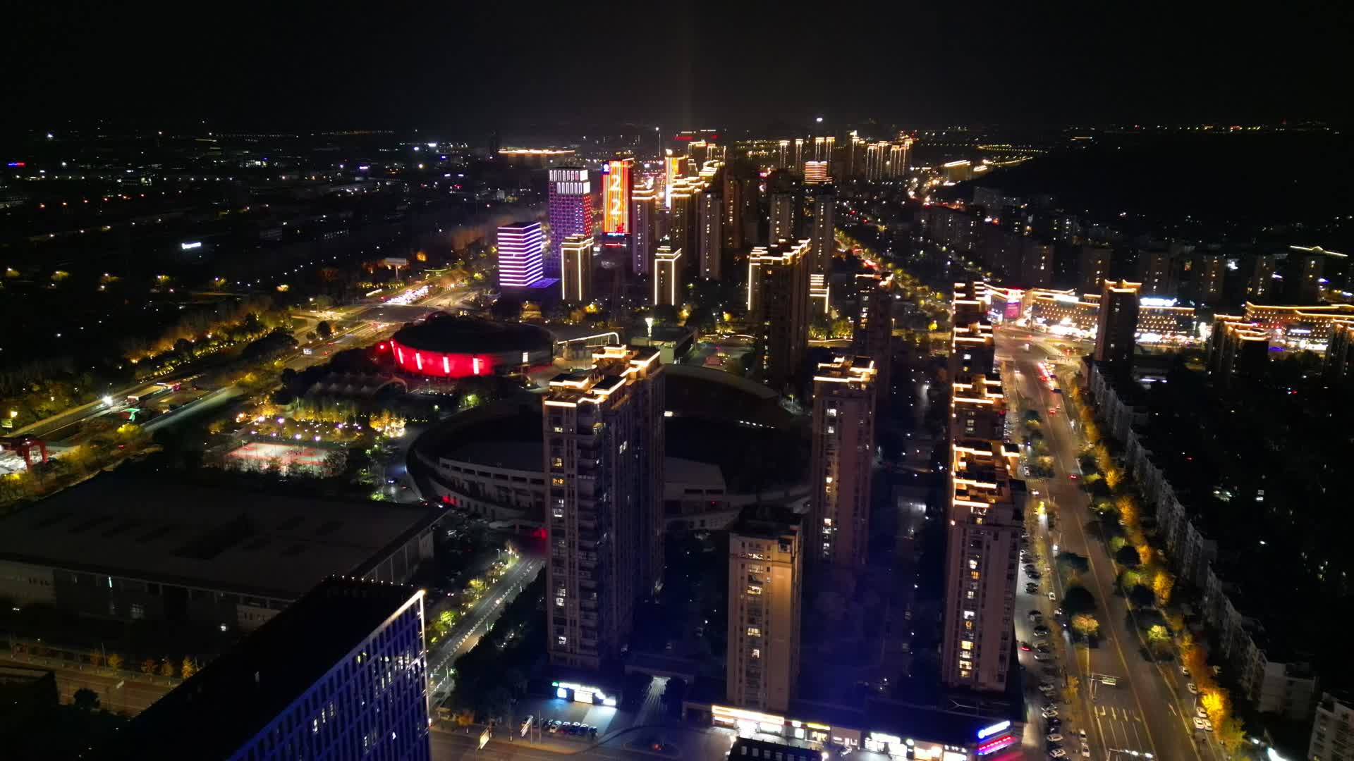 996德清武康城市夜景视频的预览图