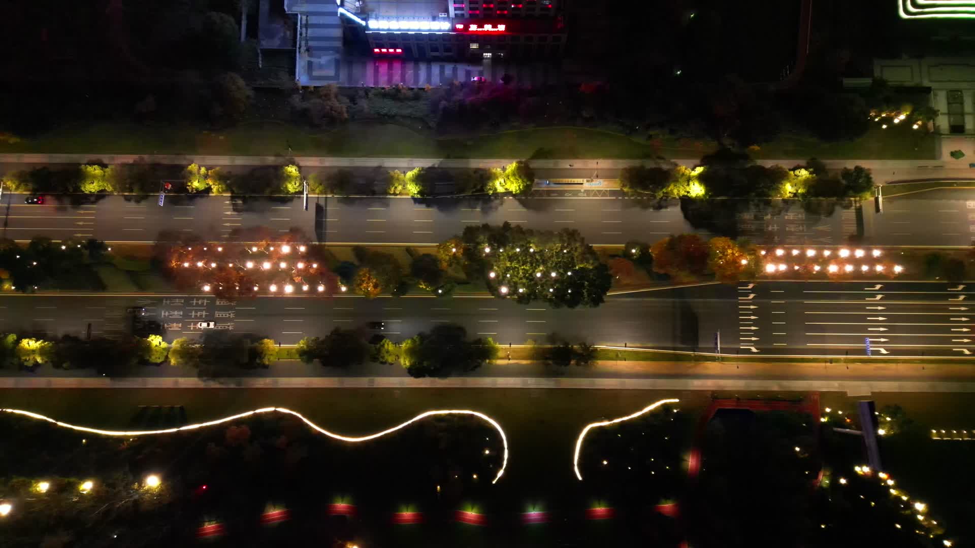 1019德清武康城市夜景灯火通明视频的预览图