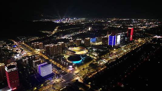 1010德清武康城市夜景灯火通明视频的预览图