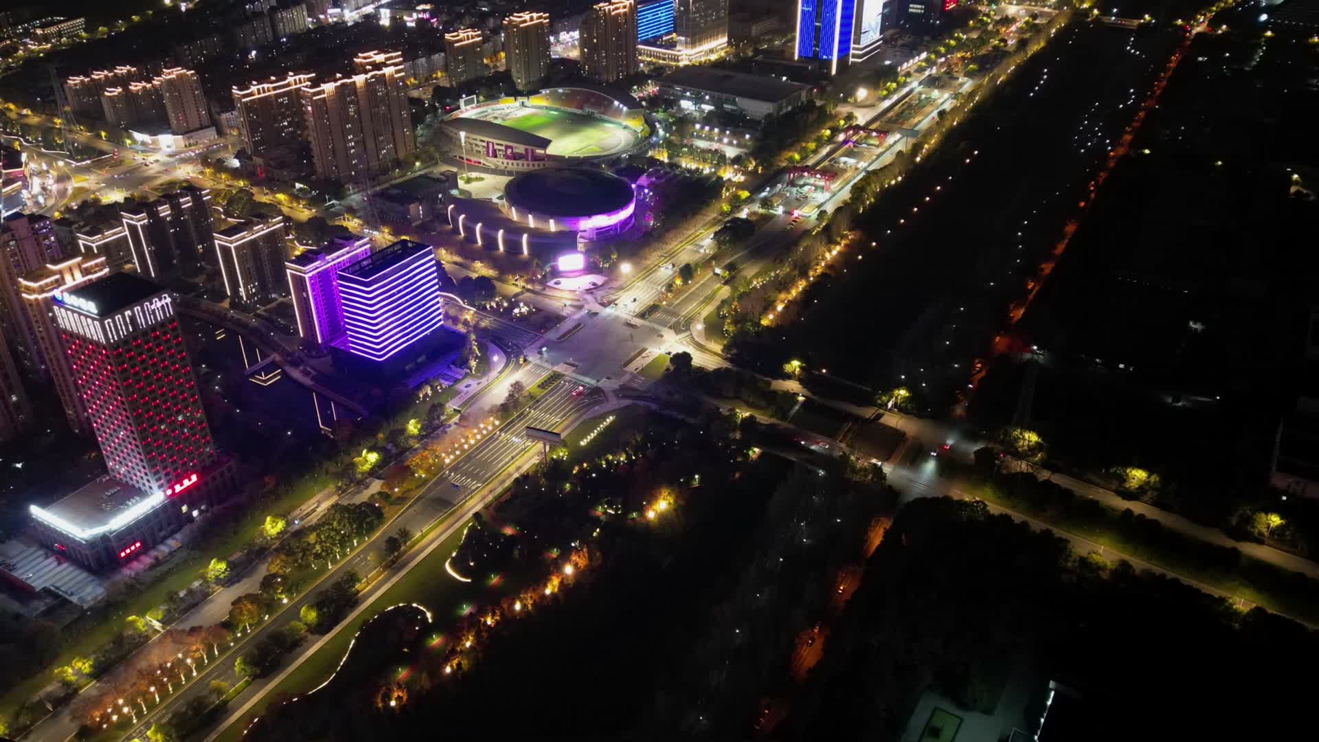 1022合集德清武康城市夜景灯火通明视频的预览图
