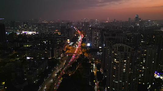 广州珠江新城城市夜景航拍4K60视频的预览图