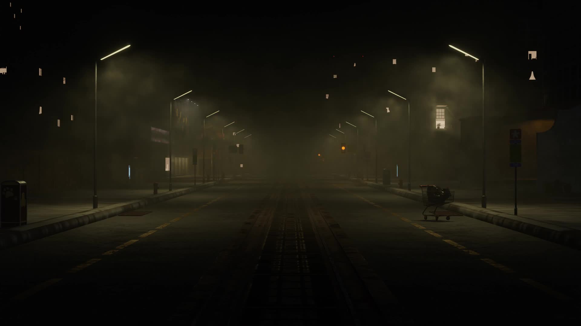 黑暗的城市多雾路段视频的预览图