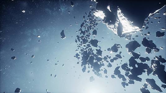 碎石小行星宇宙空间视频的预览图