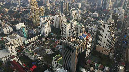 曼谷城市景观鸟瞰图视频的预览图
