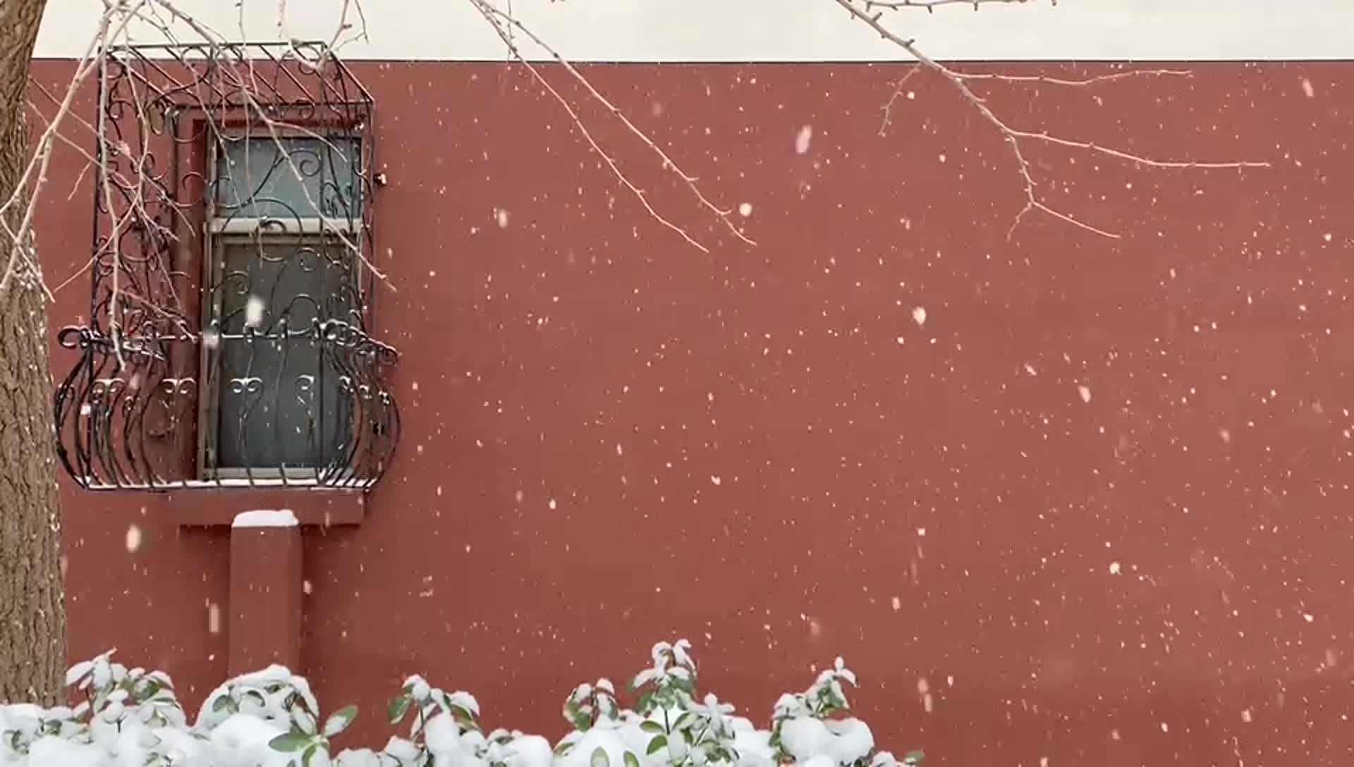 下雪的城墙高清视频视频的预览图