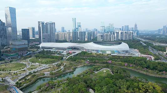广东深圳湾体育中心航拍4K60视频的预览图