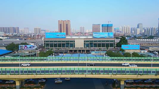 4K南宁火车站南宁老火车站南宁市南宁站视频的预览图