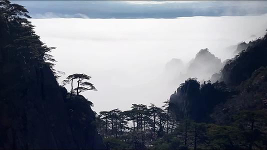 黄山云海日落雾凇竖屏延时始信峰视频的预览图