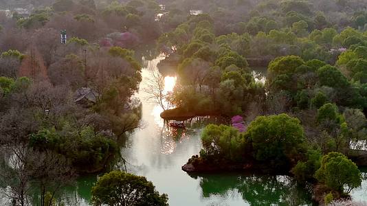 杭州西溪湿地曲水寻梅航拍视频的预览图