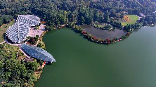航拍南京植物园视频的预览图