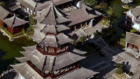 航拍美丽的云南大理古城旅游胜地视频的预览图