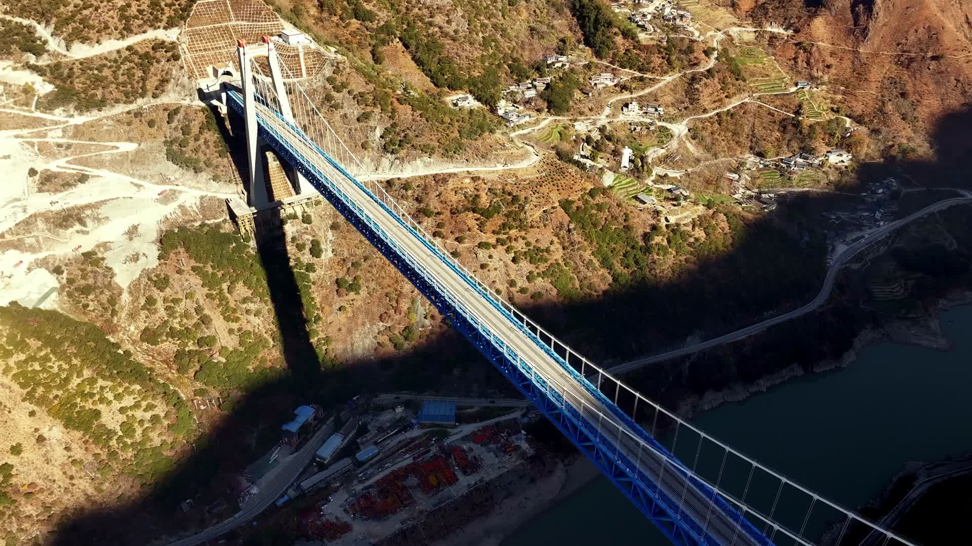 云南金沙江特大桥日出视频的预览图