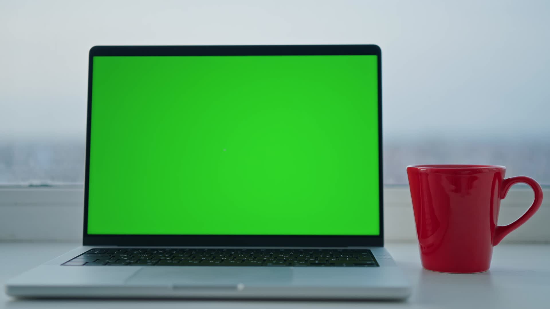 使用带有绿幕的笔记本电脑视频的预览图