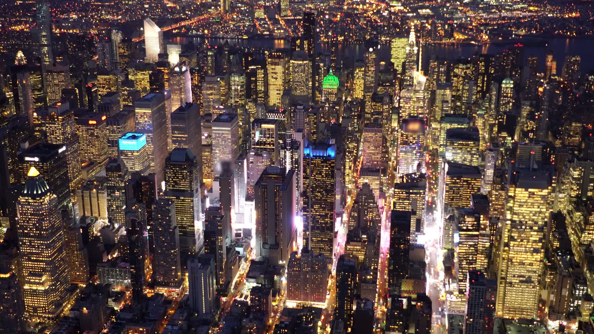 航拍城市夜景繁华都市视频的预览图