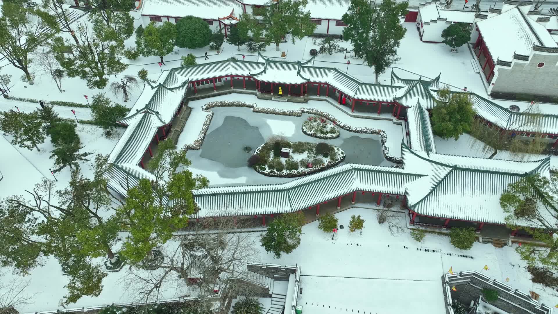 岳阳楼雪景视频的预览图