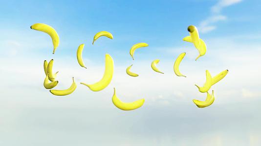 C4D香蕉蓝莓桃子水果三维动画视频的预览图