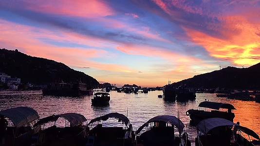 上川岛海上日落美景视频的预览图