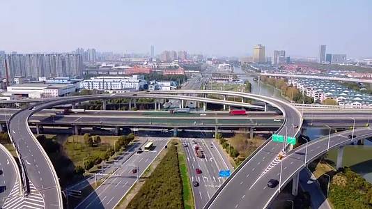上海外环高架桥航拍视频的预览图