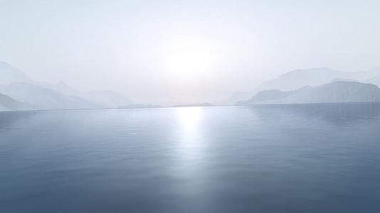 意向山水仙境意境水山山水云雾朦胧仙境山水画卷视频的预览图