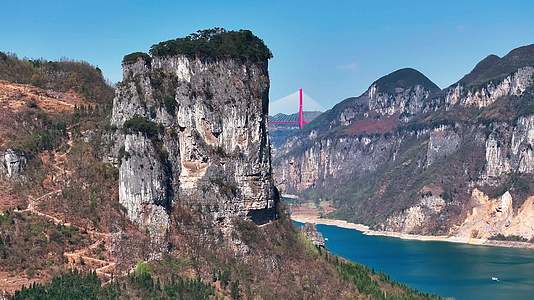4K航拍贵州毕节乌江源百里画廊最美风光视频的预览图