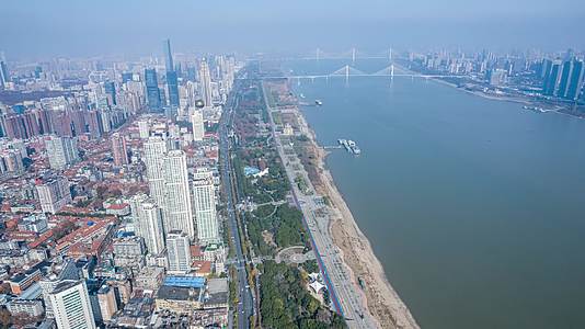 8K武汉长江两岸城市风光航拍延时视频的预览图