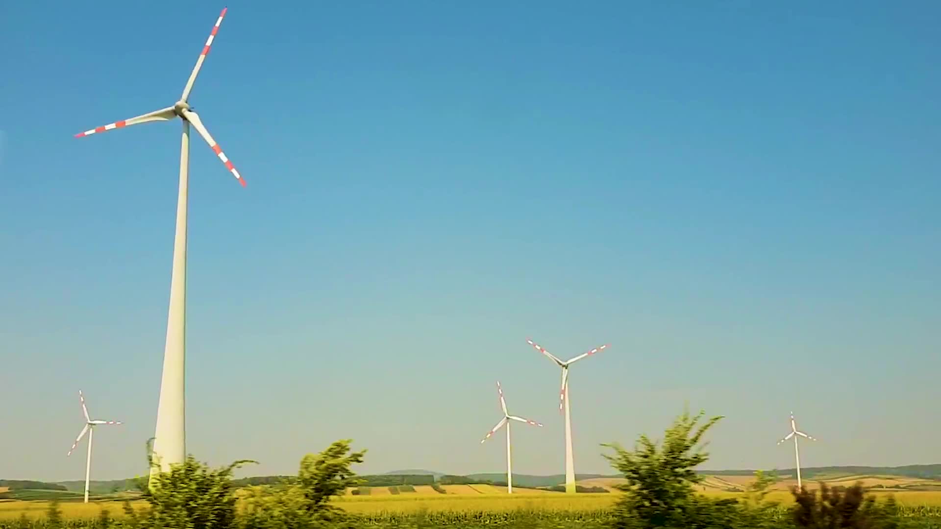 自然风景下的风车视频的预览图