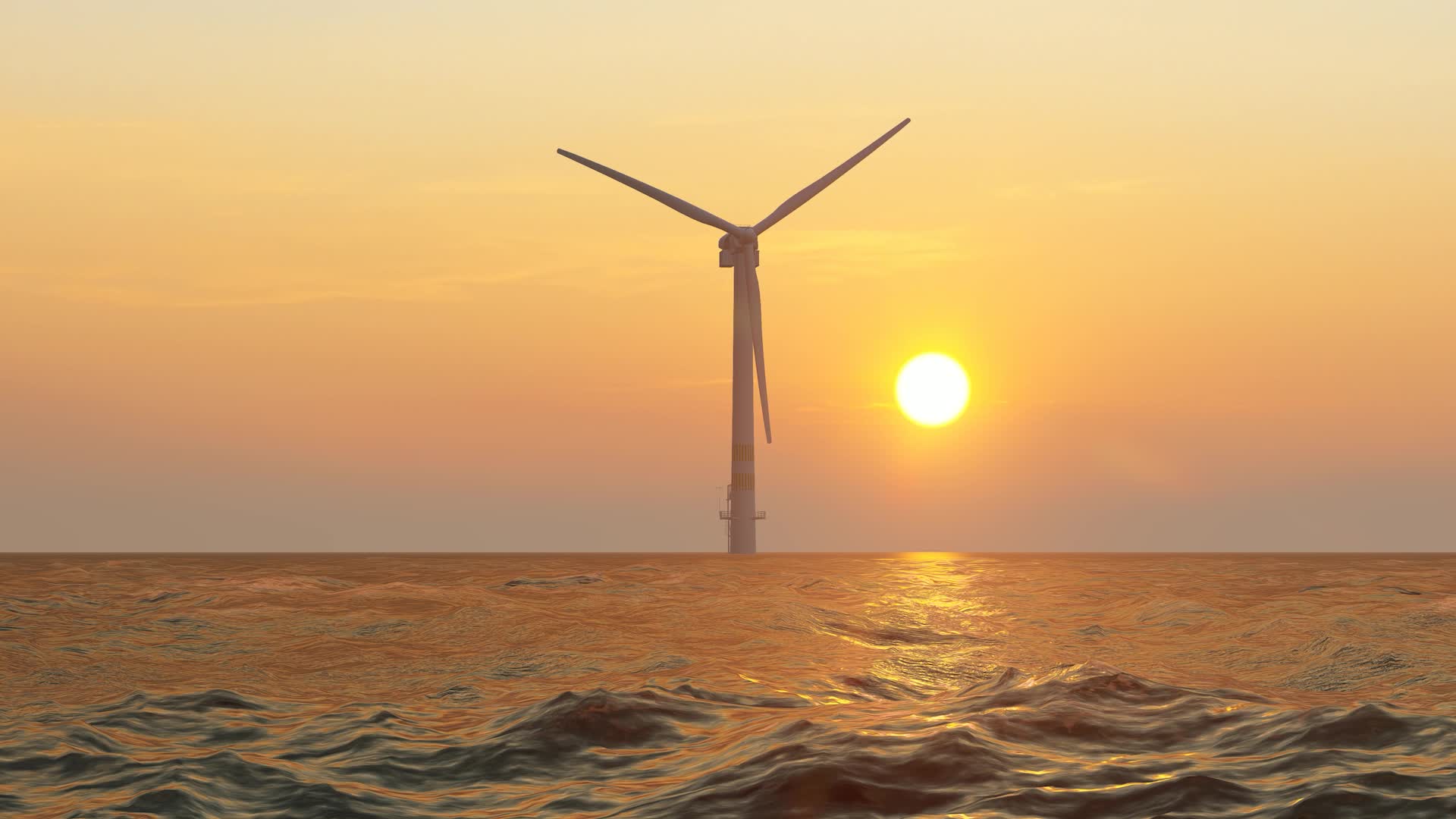 海上新能源风机风电风力发电视频的预览图