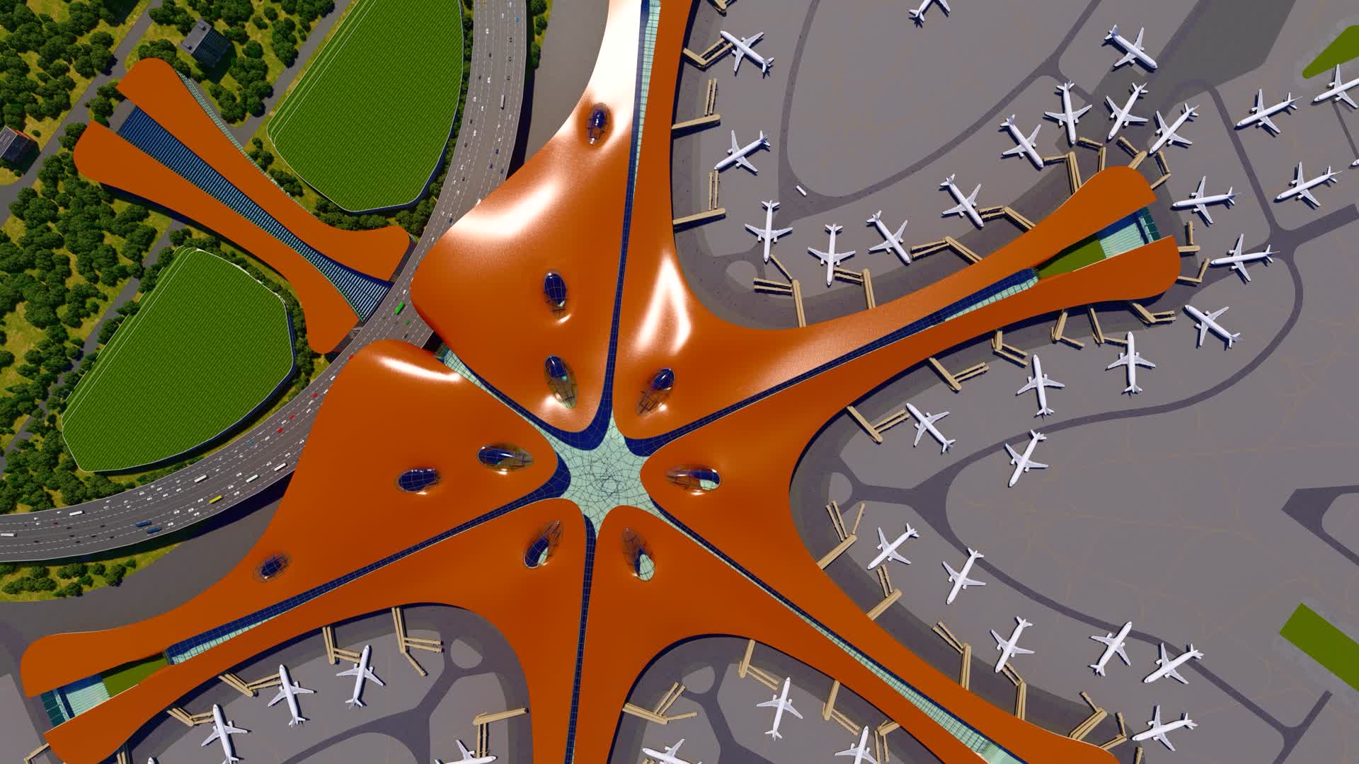 北京大兴机场视频的预览图