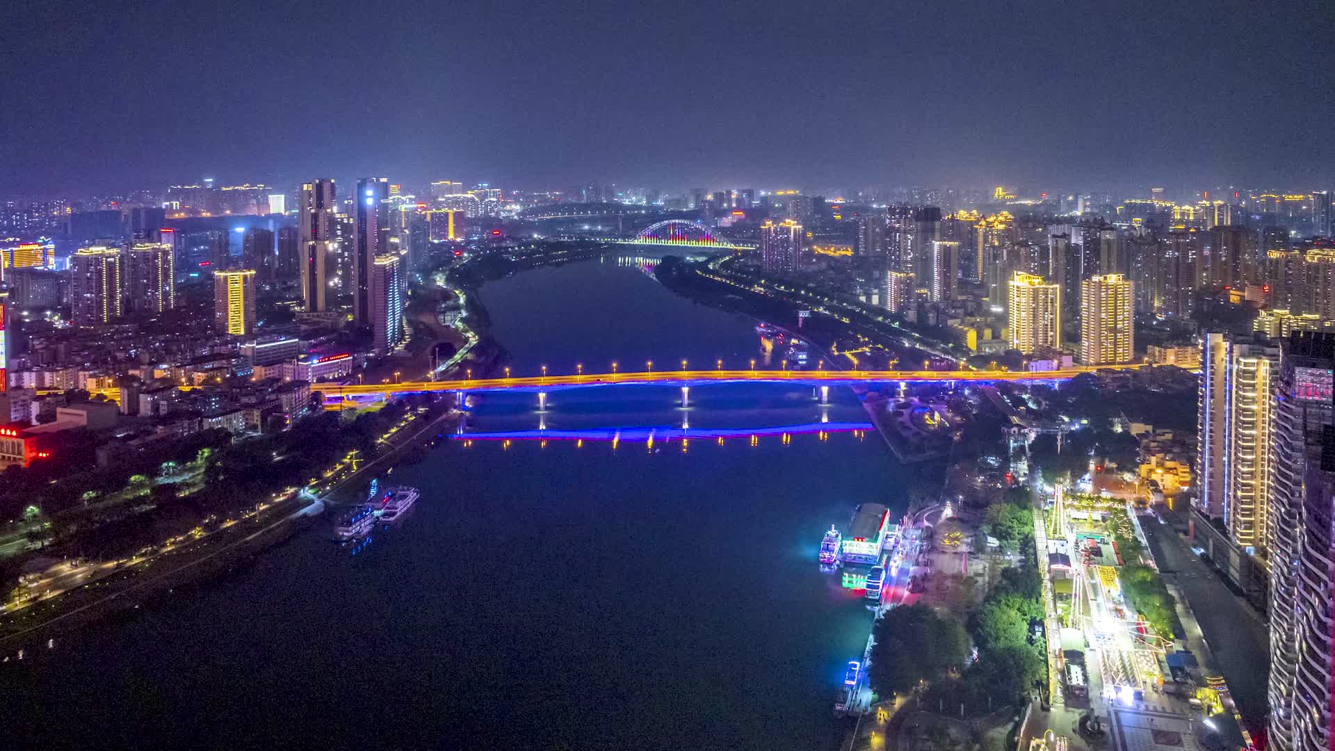 2024年南宁春节靓丽夜景视频的预览图