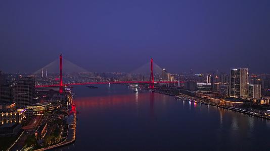 杨浦大桥夜景航拍视频的预览图