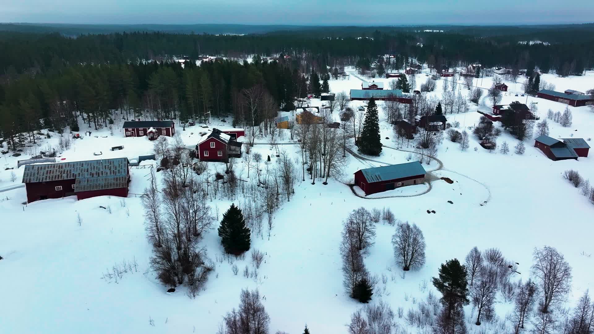 4K航拍北欧芬兰冰雪最美风光视频的预览图