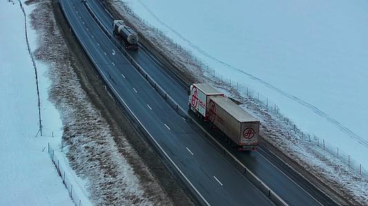 4K航拍北欧芬兰冰天雪地风光视频的预览图