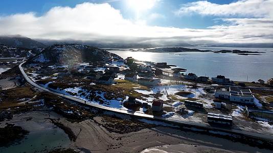4K延时航拍北欧挪威索玛若伊岛自然景点视频的预览图
