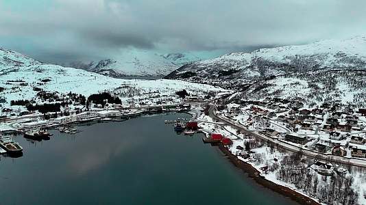 4K航拍挪威特罗姆瑟无限风光美景视频的预览图