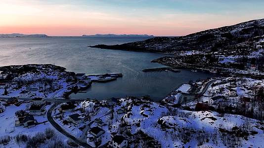 4K航拍挪威塞尼亚岛自然风光视频的预览图