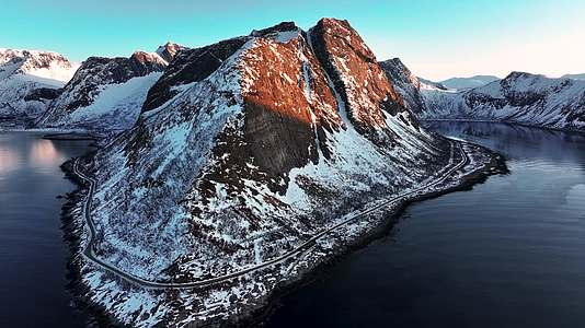 4K航拍挪威塞尼亚岛无限美景视频的预览图