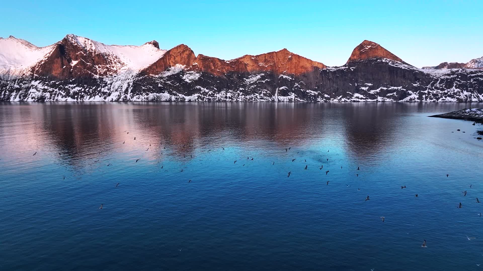 4K航拍塞尼亚岛晚霞自然无限美景视频的预览图