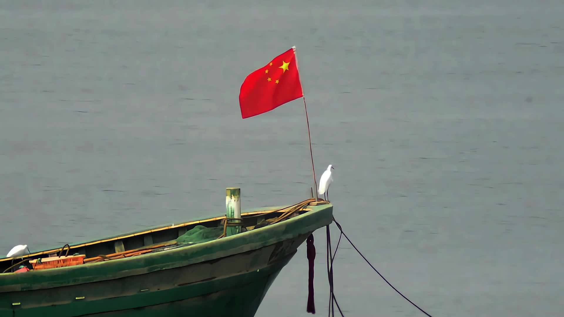 海面上红旗飘扬视频的预览图