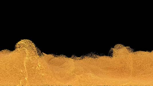 金色粒子海浪带通道视频的预览图