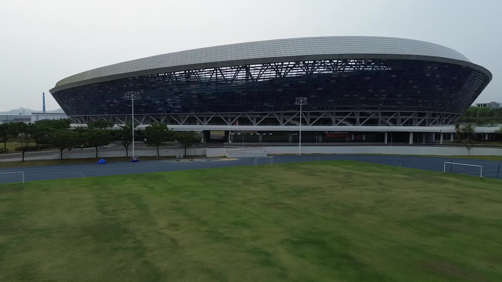 航拍海南儋州体育馆视频视频的预览图