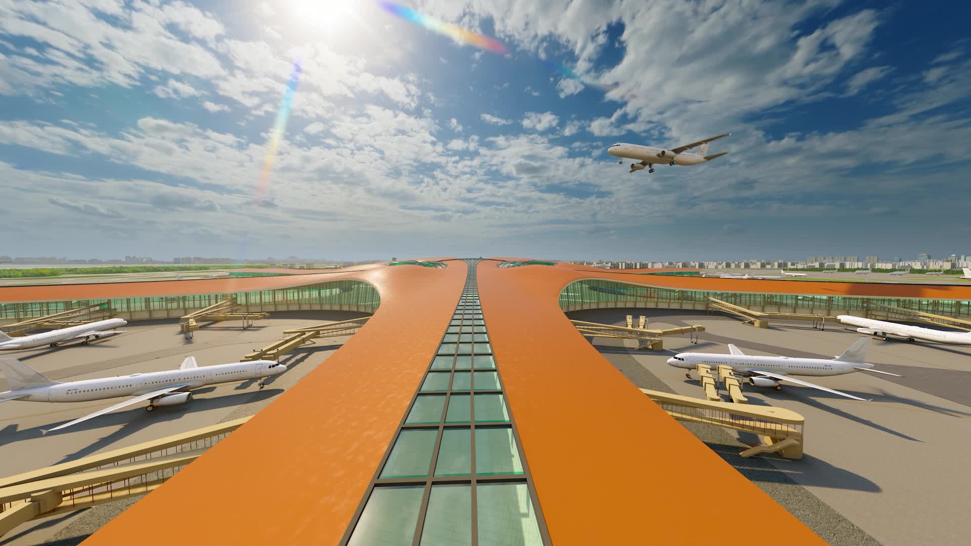 北京大兴国际机场飞机起飞视频的预览图
