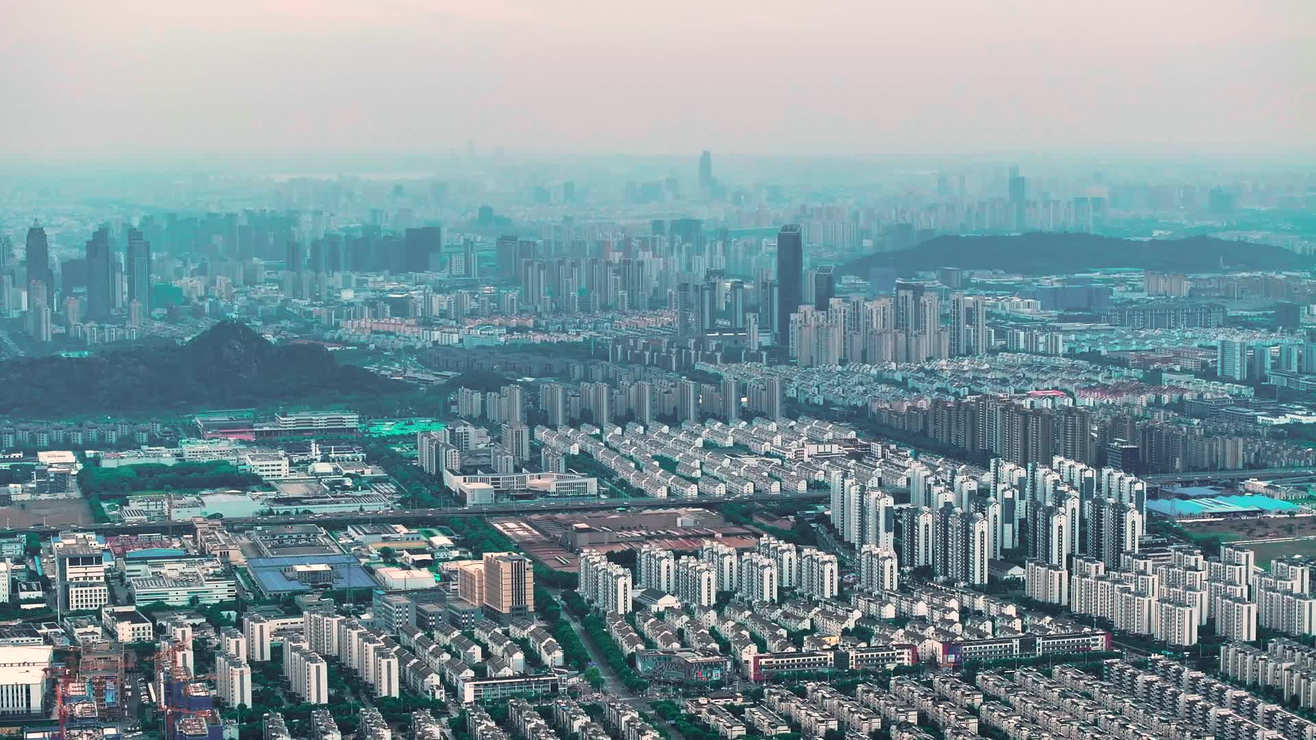 4K航拍苏州吴淞区城市风光视频的预览图